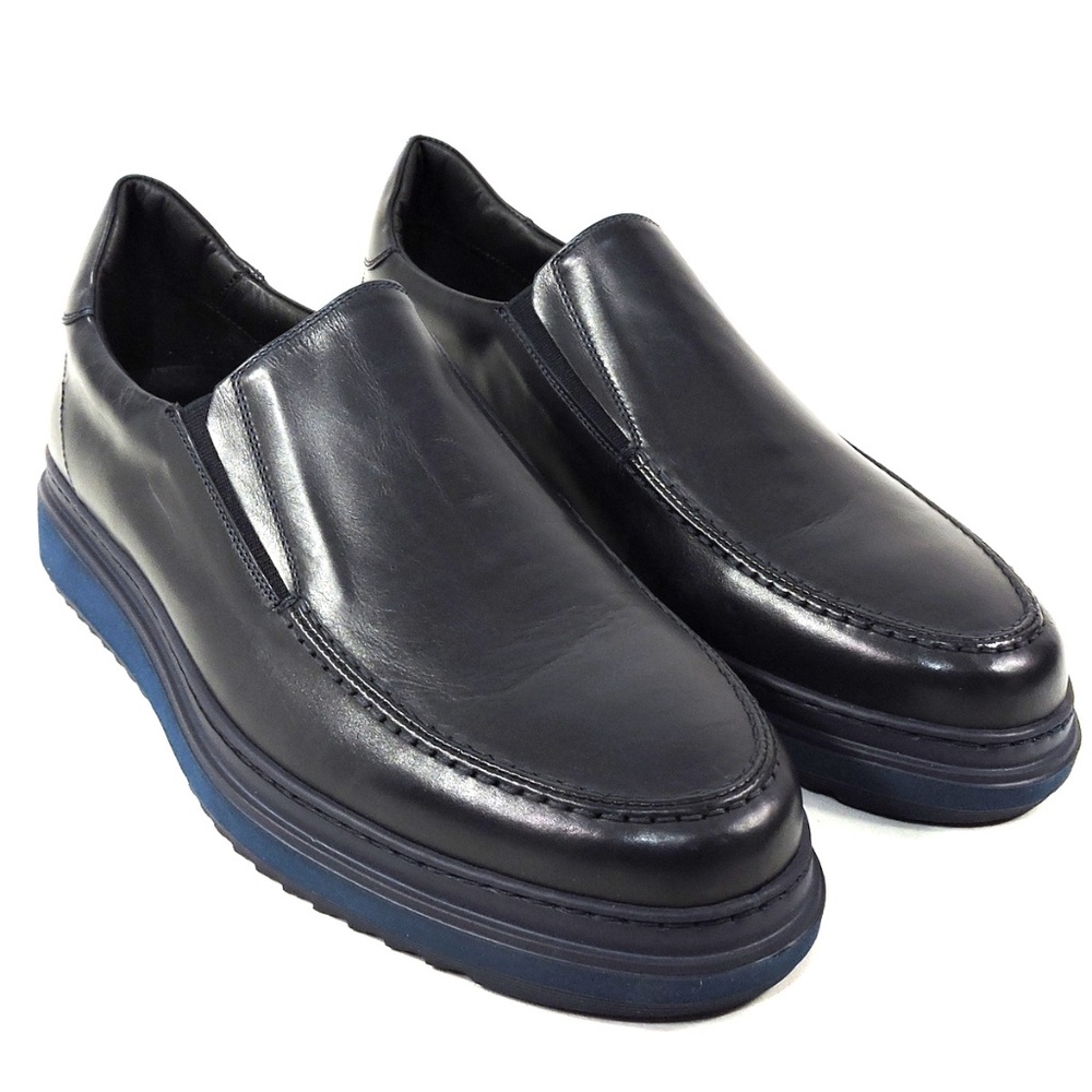 ALBERTO CICCIOLI 🇮🇹 MEN'S NAVY BLUE SOFT LEATHER COMFORT LOAFERS